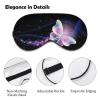 Pink Butterfly Sleep Mask with Glowing Stars and Adjustable Strap view 3