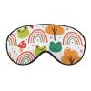 Cartoon Frog Plant Sleep Mask, Rainbow Mushroom Eye Cover, Adjustable, Super Soft, for Men and Women, Travel and Naps view 1