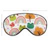 Cartoon Frog Plant Sleep Mask, Rainbow Mushroom Eye Cover, Adjustable, Super Soft, for Men and Women, Travel and Naps view 2