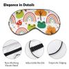Cartoon Frog Plant Sleep Mask, Rainbow Mushroom Eye Cover, Adjustable, Super Soft, for Men and Women, Travel and Naps view 3