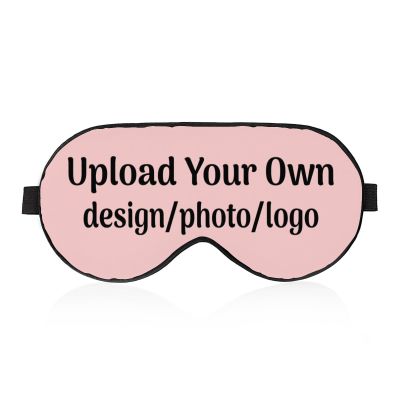 Custom Silk Sleep Eye Mask for Men and Women with Adjustable Strap