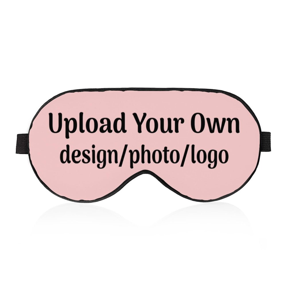 Custom Silk Sleep Eye Mask for Men and Women with Adjustable Strap