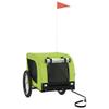 vidaXL Dog Bike Trailer Green and Black Oxford Fabric & Iron view 1