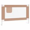 vidaXL Toddler Bed Rail, Bed Guard, Taupe, 100 x 25 cm, Fabric view 1