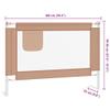 vidaXL Toddler Bed Rail, Bed Guard, Taupe, 100 x 25 cm, Fabric view 3