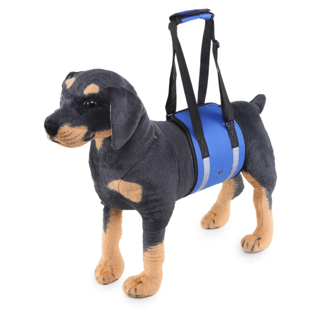 TQQEPOOL Portable Dog Sling, Full-Body Support Harness, Adjustable Lift Vest, Blue, L