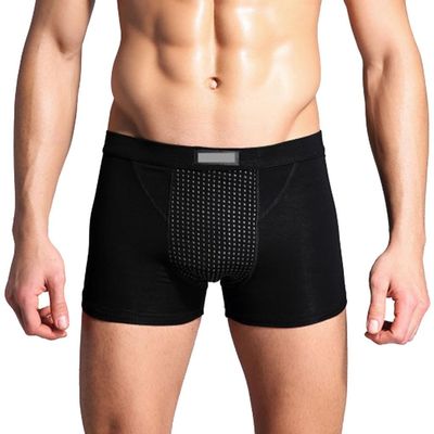 Men's Physiological Enlargement Turmaline Magnetic Therapy Boxer Briefs, 3/5-Pack