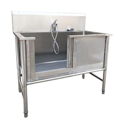Bergroe Stainless Steel Dog Grooming Bathtub, 53 in