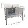 Bergroe Stainless Steel Dog Grooming Bathtub, 53 in view 2