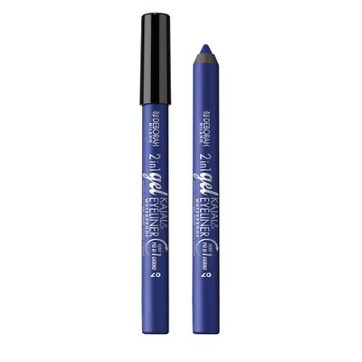Deborah Milano 2-in-1 Eyeliner & Kajal, Waterproof up to 24 Hours, 07 Blue
