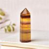 WAHOM 1-Piece Natural Yellow Fluorite Crystal, Healing Stone, Meditation, Reiki Obelisk, Home Decor, Polished Quartz Craft, Gift (Size: 50–60 mm) view 2