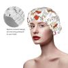 Reversible Waterproof Shower Cap with Mushroom and Butterfly Pattern view 4