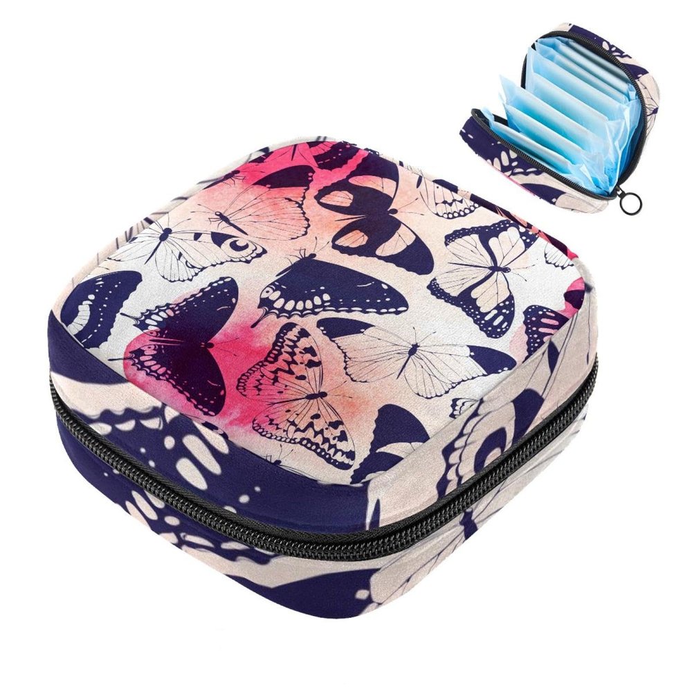 MUOOUM Menstrual Pad Storage Bag with Zipper, Koala Tree Pattern, Color 2, 4.7 x 6.6 x 6.6 in/12 x 17 x 17 cm