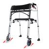 Folding Aluminum Walker with Brakes and Wheels for Seniors and Adults view 1