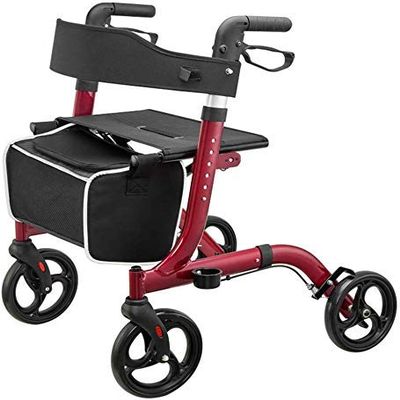 Lightweight Rollator Walker with Seat and Wheels for Seniors