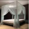 AdeptT 4-Corner Canopy Bed Frame Poles, Aluminum Alloy, Green, King view 1