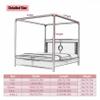 AdeptT 4-Corner Canopy Bed Frame Poles, Aluminum Alloy, Green, King view 3