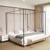 AdeptT 4-Corner Canopy Bed Frame Poles, Aluminum Alloy, Green, King view 4