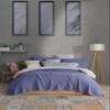 Four-Layer Two-Tone Muslin Blanket, Soft and Ultralight, Indigo/Beige, 130 x 150 cm view 4