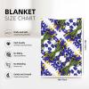 Lsjuee Purple Blanket, Soft Lightweight Flannel Throw for Bed, Sofa, Travel and Camping view 4