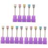 FRCOLOR 15-Piece Nail Drill Cleaning Brush Set, Nail Art Dust Brushes, Nail Cleaning Tools for Salons and Beginners, Blue, Clear and Yellow view 1