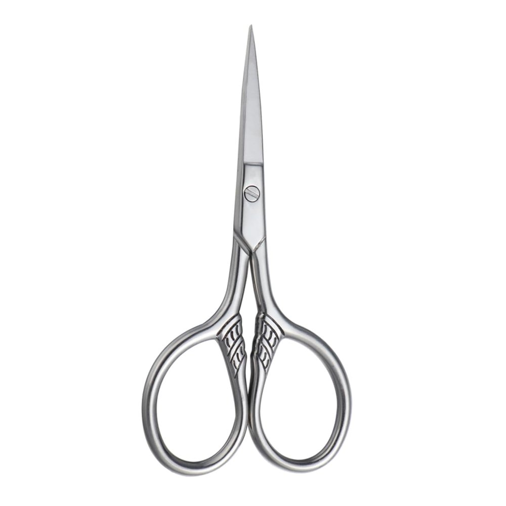 Silver Stainless Steel Beard Scissors for Men, Precise Trimming