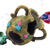 Jildouf Large Reptile Hide Cave, Resin Rock Resting Ornament for Aquariums, Geckos, Spiders, Frogs, Lizards, and Turtles view 1