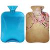 2 L Hot Water Bottle with Soft Fleece Cover and Bird-and-Flower Print view 1