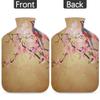2 L Hot Water Bottle with Soft Fleece Cover and Bird-and-Flower Print view 4