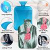Flamingo Tropical Palm Hot Water Bottle with Fleece Cover, 2 L view 3