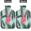 Flamingo Tropical Palm Hot Water Bottle with Fleece Cover, 2 L view 4