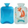 Flower Fox Hot Water Bottle with Fleece Cover, 2 L view 1