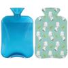 2 L Hot Water Bottle with Cute Cartoon Sheep and Soft Fleece Cover view 1