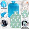 2 L Hot Water Bottle with Cute Cartoon Sheep and Soft Fleece Cover view 3