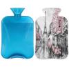 Paris Hot Water Bottle with Plush Cover, 2 L, Paris Street Painting view 1