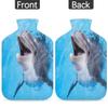 Cute Hot Water Bottle with Fleece Cover, 2 L, Dolphin Design view 4