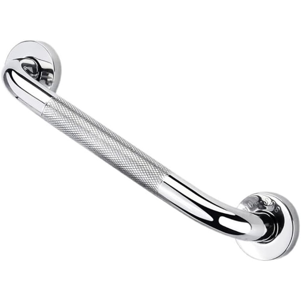 EKSED Non-Slip Knurled Straight Bathroom Grab Bar, Satin Stainless Steel