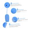 FOMIYES 2-Piece Automatic Silicone Bath Scrubber with Soap Holder, Portable Bath Brush for Home, Bathroom, and Hotel, Sky Blue, Soap Not Included view 3