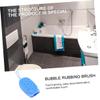 FOMIYES 2-Piece Automatic Silicone Bath Scrubber with Soap Holder, Portable Bath Brush for Home, Bathroom, and Hotel, Sky Blue, Soap Not Included view 4