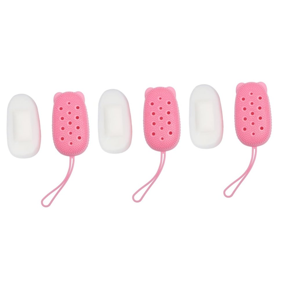 Beavorty 3-Piece Automatic Foaming Silicone Bath Brush Set