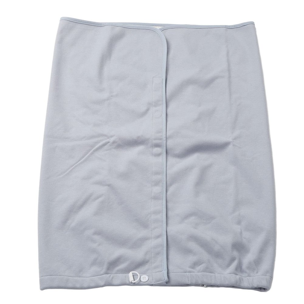 Portable Incontinence Mattress Skirt, Washable and Reusable, Blue-Gray (L)