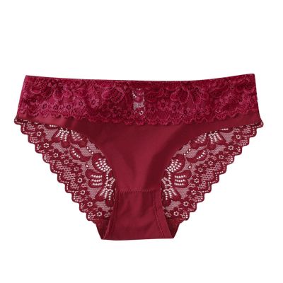 Full-Lace Women's Briefs, Multipack, Red, Size 46
