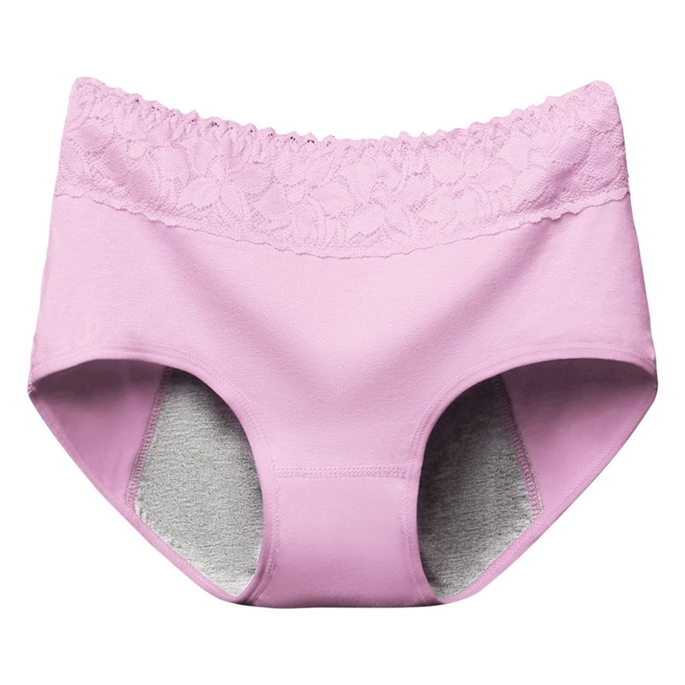 Women's Lace Cotton High-Waisted Briefs, Size 38
