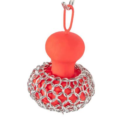 Fxndknjks Cast Iron Chain Scrubber, Red