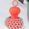 Fxndknjks Cast Iron Chain Scrubber, Red view 3