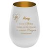 Pet Memorial Light with Saying, White Exterior/Gold Interior, Design 7, Personalized Name, 12 cm view 1