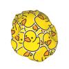 Cute Yellow Rubber Duck Double-Layer Waterproof Shower Cap view 2