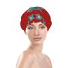 Stylish Reusable Shower Cap - Red Western Southwest Mesas view 3