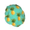 Women's Elastic Reusable Shower Cap, Double Waterproof (Tropical Pines) view 2