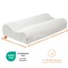 sleepling Orthopedic Neck Support Pillow 33 x 60 cm, Side Sleeper Pillow with Cover, Ergonomic Memory Foam Pillow, Height-Adjustable, Made in EU view 3